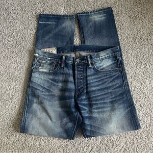 Polo Ralph Lauren Distress Varick Slim Straight Denim Jeans